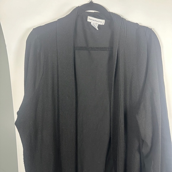 Samantha Erin Black Cardigan w/ Front Pockets Women’s 3X - Picture 2 of 11